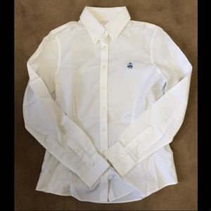 White button down top